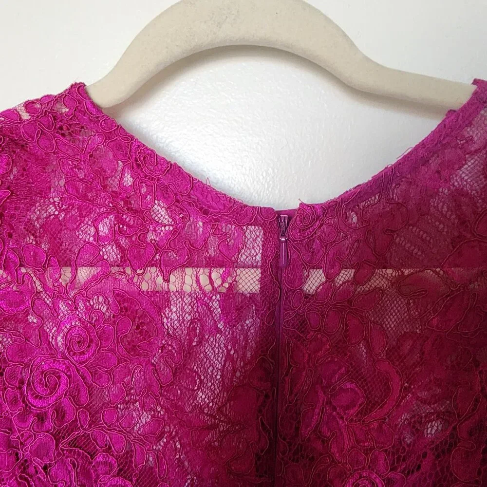 Carmen Marc Volvo fuschia lace dress - Picture 3 of 9